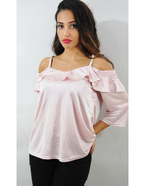 Pink top with adjustable straps